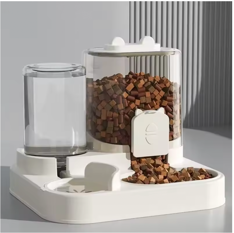 Cat Food & Water Station – 2-in-1 Feeder