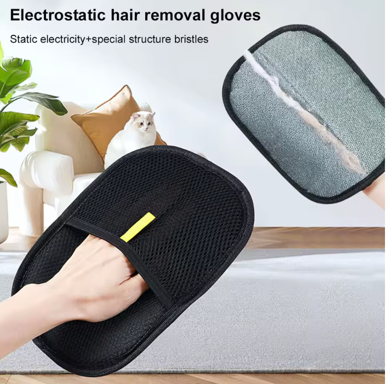 Pet Hair Removal Glove – Double-Sided Grooming Mitt for Cats & Dogs