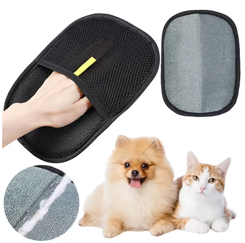 Pet Hair Removal Glove – Double-Sided Grooming Mitt for Cats & Dogs