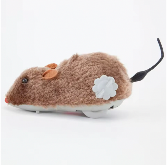 Funny Lifelike Plush Mouse Running Rat Toy for Cats Dogs